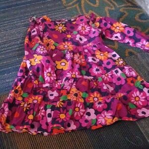 Gymboree Floral Kids Dress - Pink and Orange